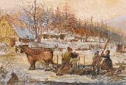 Cornelius Krieghoff A Winter Scene France oil painting artist